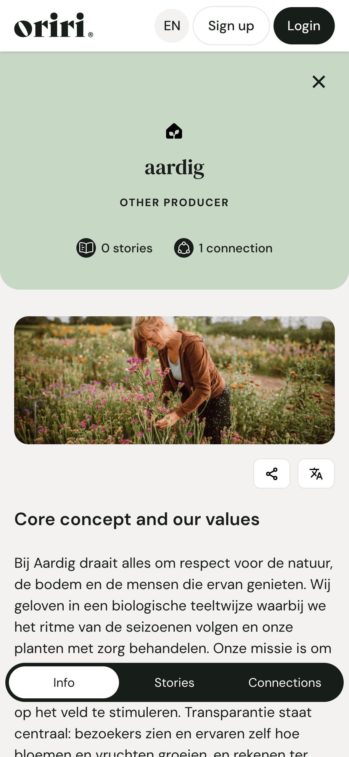 Maak een volledig producentenprofiel aan. Deel je verhaal, waarden en productaanbod.