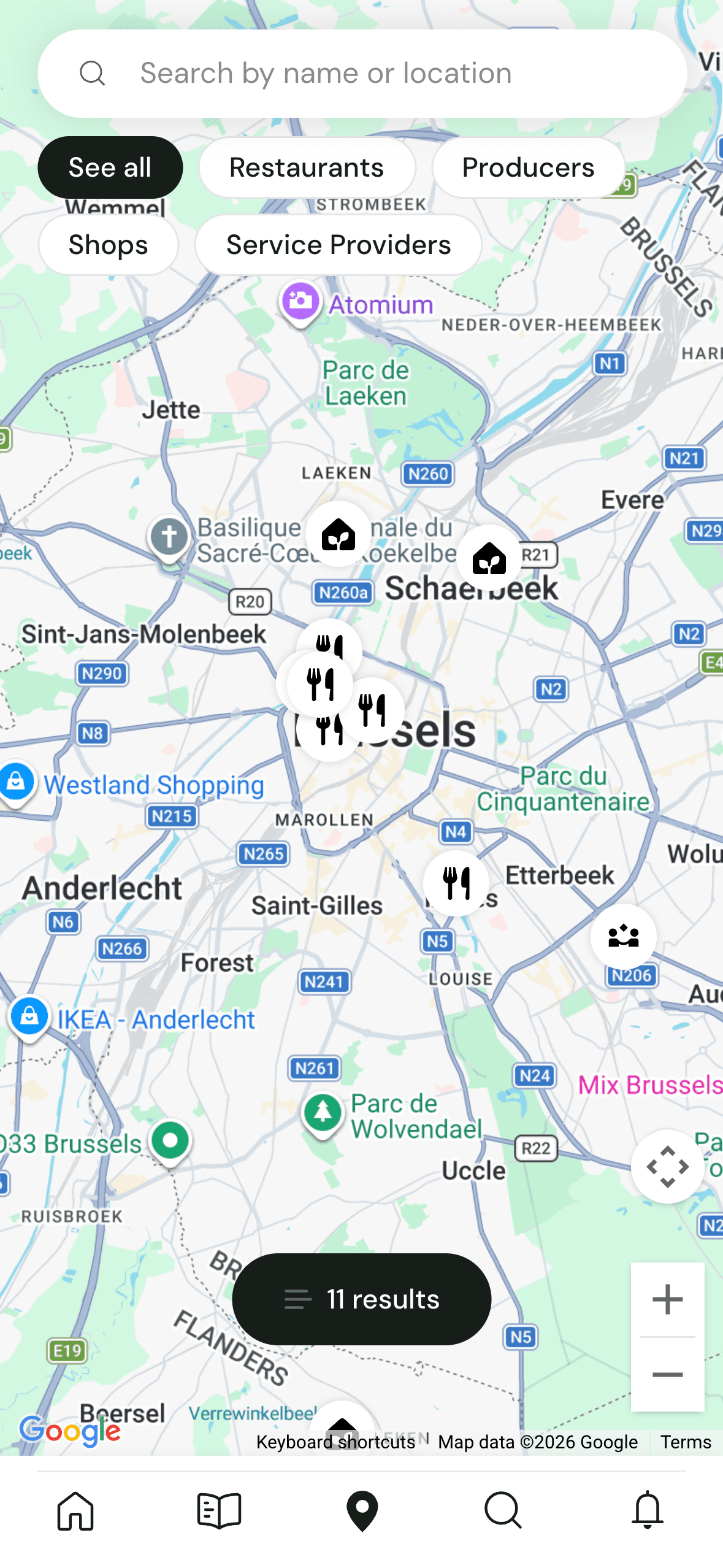 Interactieve kaart. Word ontdekt door restaurants, winkels en foodies die duurzaamheid belangrijk vinden.